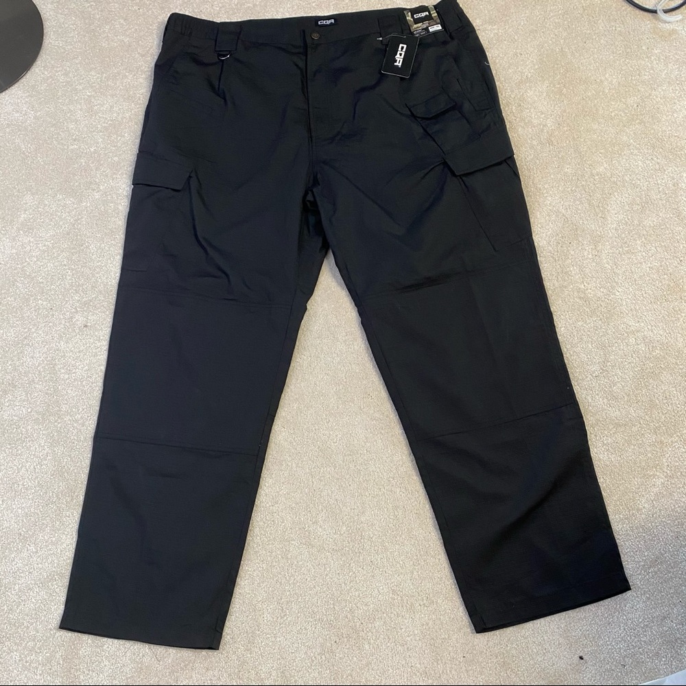 NWT CQR men’s black tactical cargo utility pants 46w 30L